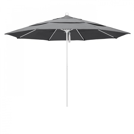 California Umbrella Patio Umbrella, Octagon, 107" H, Sunbrella Fabric, Granite 194061001752