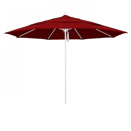 March Patio Umbrella, Octagon, 107" H, Sunbrella Fabric, Jockey Red ALTO118170-5403-DWV
