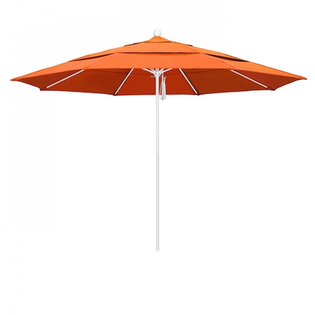 California Umbrella Patio Umbrella, Octagon, 107" H, Sunbrella Fabric, Tangerine 194061001806