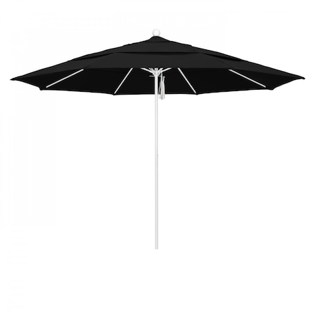 California Umbrella Patio Umbrella, Octagon, 107" H, Sunbrella Fabric, Black 194061001820