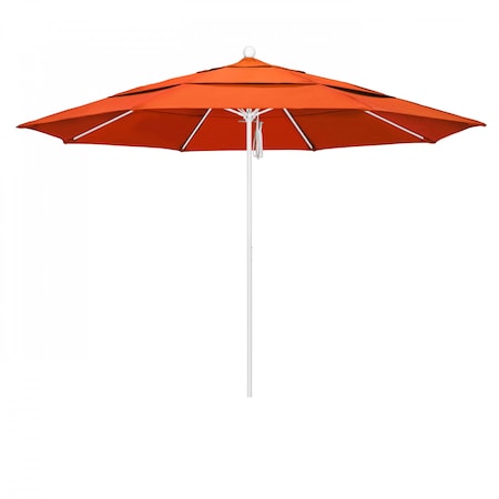 California Umbrella Patio Umbrella, Octagon, 107" H, Sunbrella Fabric, Melon 194061001868