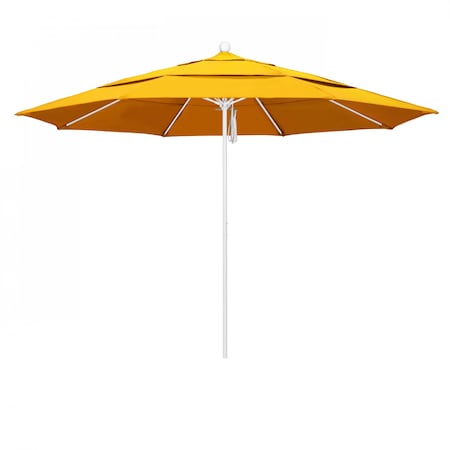 California Umbrella Patio Umbrella, Octagon, 107" H, Sunbrella Fabric, Sunflower Yellow 194061001974