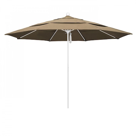 California Umbrella Patio Umbrella, Octagon, 107" H, Sunbrella Fabric, Heather Beige 194061002001