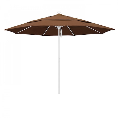 California Umbrella Patio Umbrella, Octagon, 107" H, Sunbrella Fabric, Teak 194061002018