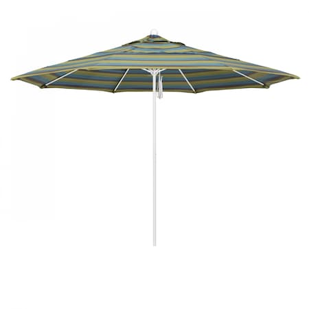California Umbrella Patio Umbrella, Octagon, 107" H, Sunbrella Fabric, Astoria Lagoon 194061002087