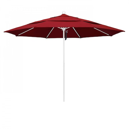 California Umbrella Patio Umbrella, Octagon, 107" H, Pacifica Fabric, Red 194061002339
