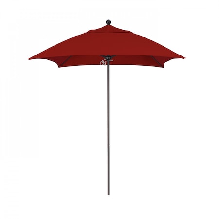 California Umbrella Patio Umbrella, Square, 103.13" H, Sunbrella Fabric, Jockey Red 194061002605
