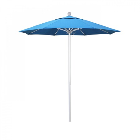 California Umbrella Patio Umbrella, Octagon, 96" H, Sunbrella Fabric, Canvas Cyan 194061003145