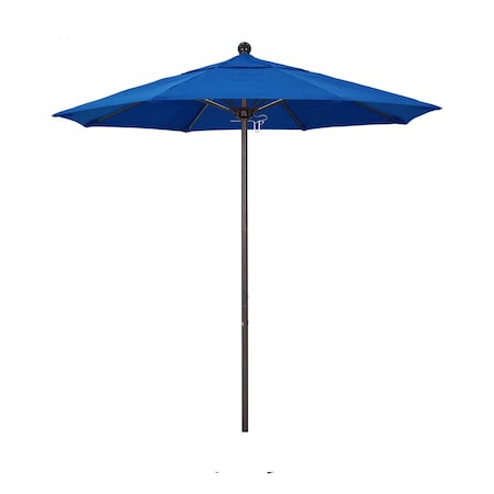 California Umbrella Patio Umbrella, Octagon, 96" H, Sunbrella Fabric, Pacific Blue 194061003657