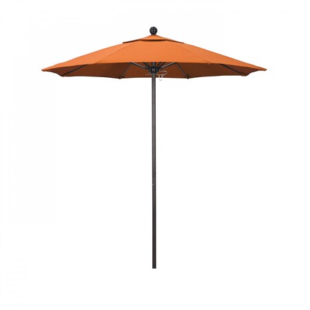 California Umbrella Patio Umbrella, Octagon, 96" H, Sunbrella Fabric, Tangerine 194061003718