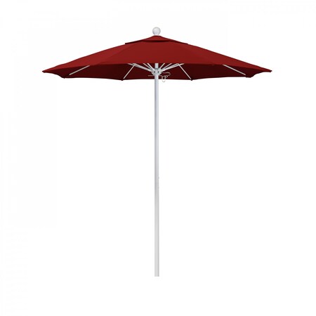 California Umbrella Patio Umbrella, Octagon, 96" H, Sunbrella Fabric, Jockey Red 194061004531
