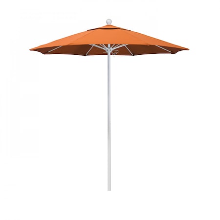 California Umbrella Patio Umbrella, Octagon, 96" H, Sunbrella Fabric, Tangerine 194061004579