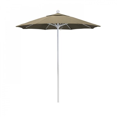 California Umbrella Patio Umbrella, Octagon, 96" H, Sunbrella Fabric, Heather Beige 194061004777