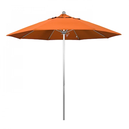 California Umbrella Patio Umbrella, Octagon, 103" H, Sunbrella Fabric, Tangerine 194061005439