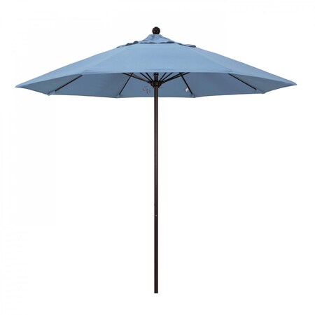 California Umbrella Patio Umbrella, Octagon, 103" H, Sunbrella Fabric, Air Blue 194061006368