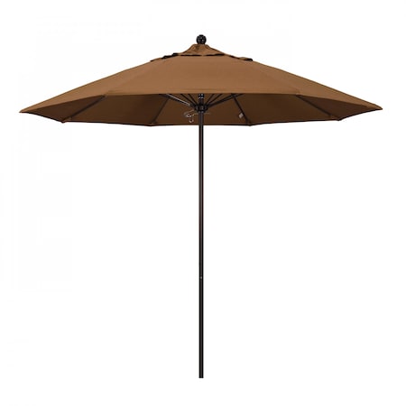 California Umbrella Patio Umbrella, Octagon, 103" H, Sunbrella Fabric, Teak 194061006542