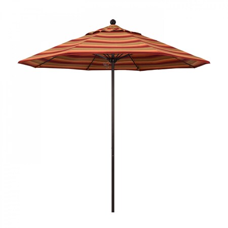 California Umbrella Patio Umbrella, Octagon, 103" H, Sunbrella Fabric, Astoria Sunset 194061006603