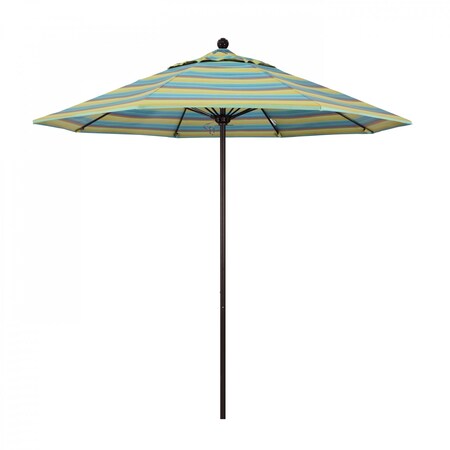 California Umbrella Patio Umbrella, Octagon, 103" H, Sunbrella Fabric, Astoria Lagoon 194061006610