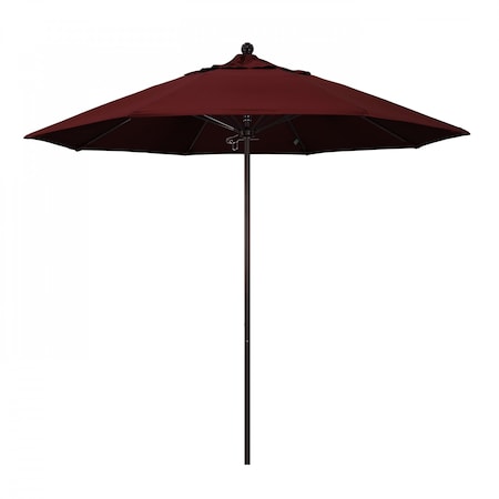 California Umbrella Patio Umbrella, Octagon, 103" H, Pacifica Fabric, Burgundy 194061007020
