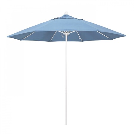 California Umbrella Patio Umbrella, Octagon, 103" H, Sunbrella Fabric, Air Blue 194061007266