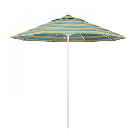 California Umbrella Patio Umbrella, Octagon, 103" H, Sunbrella Fabric, Astoria Lagoon 194061007518