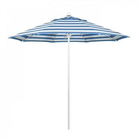 California Umbrella Patio Umbrella, Octagon, 103" H, Sunbrella Fabric, Cabana Regatta 194061007549
