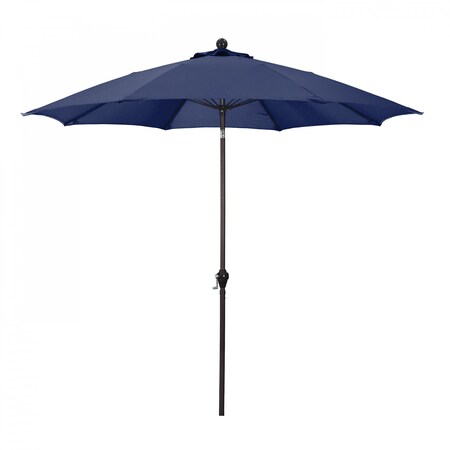 March Patio Umbrella, Octagon, 102" H, Polyester Fabric, Navy Blue ALUS908117-P04
