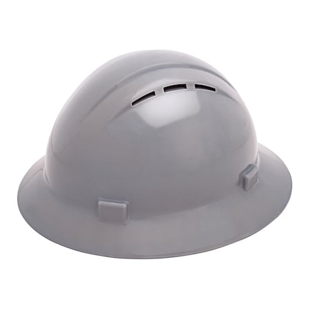 Deltaplus Hard Hat, Americana, Polyethylene, 4 Point Ratchet, Type 1, Class C, Gray WEL19637GY