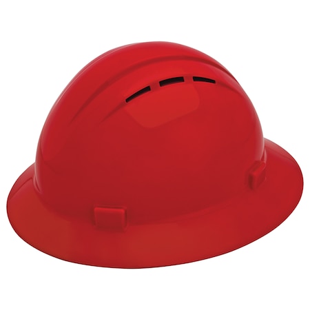 Deltaplus Hard Hat, Americana, Polyethylene, 4 Point Pinlock, Type 1, Class C, Red WEL19334RE