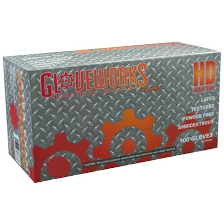 Ammex Gloveworks Hd Powder Free Texted Latex G AMXILHD46100-CS