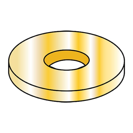 Zoro Select Flat Washer, For Screw Size 3/8" , Steel Cadmium Yellow Finish, 500 PK AN970-6