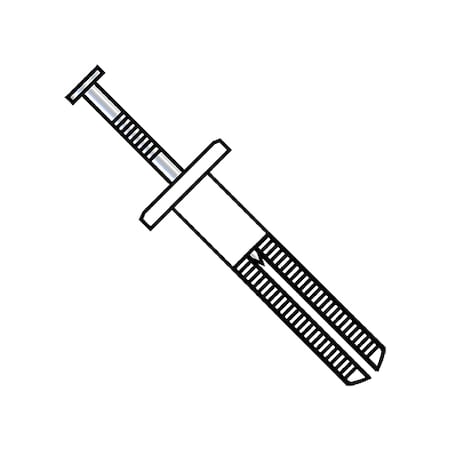 Zoro Select Nail Drive Anchor, 1/4" Dia., 1-1/2" L, Nylon 100 PK 1424ANR