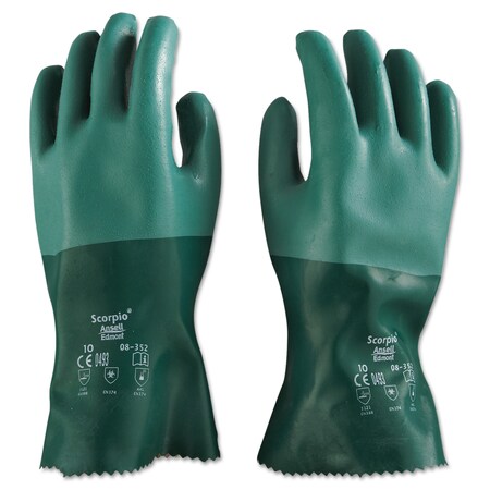Ansell 13-3/4" Chemical Resistant Gloves, Neoprene, 10, 12PK 103626