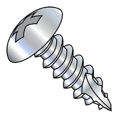 Zoro Select Self-Drilling Screw, #8-15 x 1/2 in, Zinc Plated Steel Truss Head Phillips Drive, 10000 PK 0808APT17