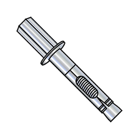 Zoro Select Rod Hanger Sleeve Anchor, 3/8" Dia., 1-7/8" L, Steel Zinc Plated, 50 PK 3730ASLRH