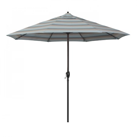 California Umbrella Patio Umbrella, Octagon, 102" H, Sunbrella Fabric, Gateway Mist 194061009338
