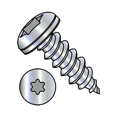 Zoro Select #8-15 x 1" Steel Self Drilling Screws, Pan Head Type, Six Lobe Drive Type, 5000 PK 0816ATP