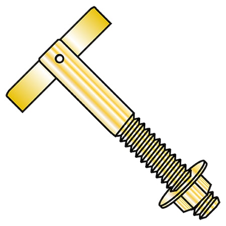 Zoro Select Toggle Bolt, 3-1/4" L, Steel, 50 PK 3752ATY