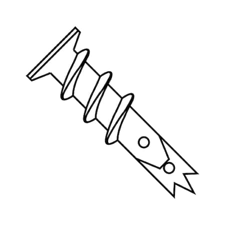 Zoro Select Screw Anchor, Nylon, 100 PK 08AWBN