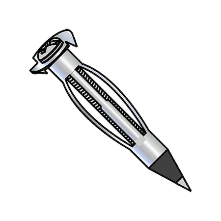 Zoro Select Screw Anchor, Carbon Steel, 100 PK 1805AWHDXS