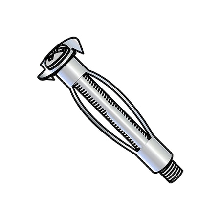 Zoro Select Screw Anchor, Carbon Steel, 25 PK 1006AWHXL