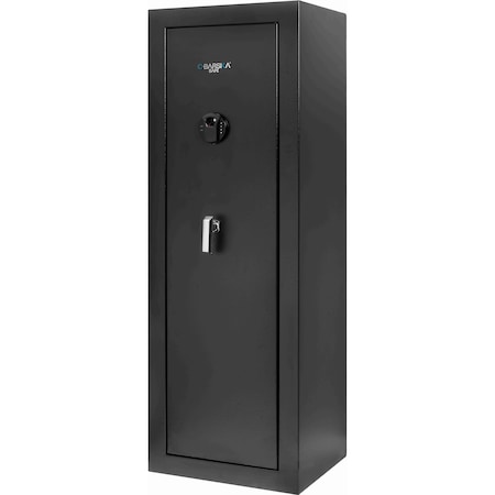 Barska Rifle & Gun Safe, Biometric Lock, 139 lbs, 16 Rifles AX13378