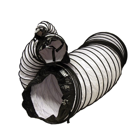 Rubber-Cal Air Ventilator White - Ventilation Duct Hose - 10" ID x 25ft Length Hose (Fully Stretched) 01-W183