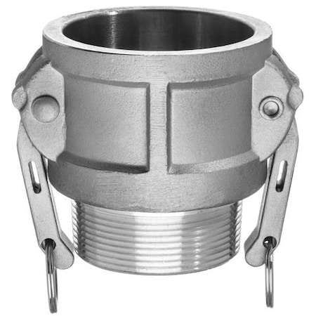 Usa Industrials Cam and Groove Fitting, Aluminum, B, 1/2" Coupler x 1/2" Male NPT BULK-CGF-100