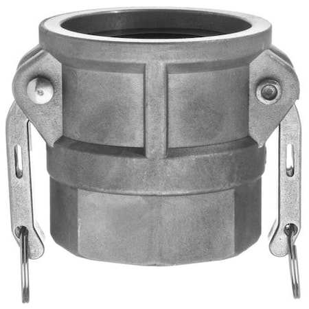 Usa Industrials Cam and Groove Fitting, Aluminum, D, 1/2" Coupler x 1/2" Female NPT BULK-CGF-122