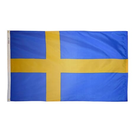 Nylglo Sweden Flag, Nylon 5 ft. x 8 ft. 197991