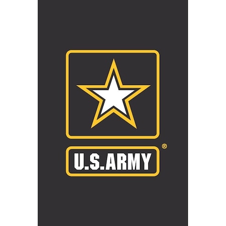 Annin Flagmakers Flag, US Army Bk/Gld Star, Grdn, 12" x 18" 379401