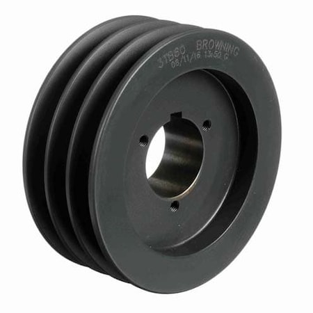 Browning Pulley, V-Belt, ST, B, CI, 3 Gr, 5.8x6.3 3TB60