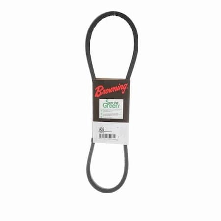 Zoro Select A36 Classical V-Belt, 38.2 in Outside Length, 1/2 in Top Width, 1 Ribs 42W381