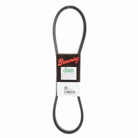 Zoro Select A39 Classical V-Belt, 41.2 in Outside Length, 1/2 in Top Width, 1 Ribs 42W384